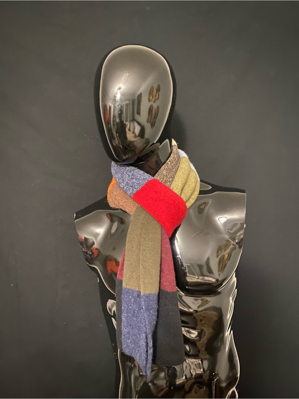 GAP Multicolor Block Scarf in Red, Blue, Olive, Black, Brown